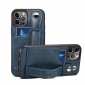 For iPhone 14 13 12 Pro Max Wallet Case Kickstand Card Holder Cover with Strap