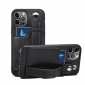 For iPhone 14 13 12 Pro Max Wallet Case Kickstand Card Holder Cover with Strap