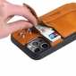 For iPhone 14 13 12 Pro Max Wallet Case Kickstand Card Holder Cover with Strap