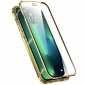 For iPhone 13 Pro Max 360 Magnetic Tempered Glass Full Case Cover - Gold