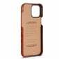 For iPhone 14 13 Pro Max Genuine Leather Case Crocodile Back Cover - Brown