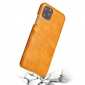 For iPhone 14 13 Pro Max Case Oil Wax Leather Credit Card Holder Back Cover