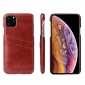 For iPhone 14 13 Pro Max Case Oil Wax Leather Credit Card Holder Back Cover