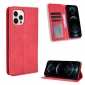 For iPhone 14 13 Pro Max Case Retro Leather Flip Cover Wallet Card Stand