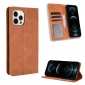 For iPhone 14 13 Pro Max Case Retro Leather Flip Cover Wallet Card Stand