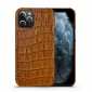 Genuine Leather Case for iPhone 16 15 14 13 Pro Max Crocodile Back Cover