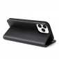 Luxury PU Leather Magnetic Flip Wallet Card Case For iPhone 13 Pro Max Mini - Black