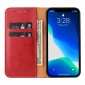 Luxury PU Leather Magnetic Flip Wallet Card Case For iPhone 13 Pro Max Mini - Red