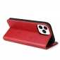 Luxury PU Leather Magnetic Flip Wallet Card Case For iPhone 13 Pro Max Mini - Red