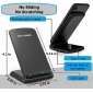 Qi Fast Wireless Charging Stand Pad Dock Cradle for Samsung Galaxy S23 S22 S21 Plus Ultra