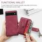 For Google Pixel 9 Pro XL Wallet Case Removable Magnetic Leather Card Holder Cover