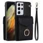 For Samsung Galaxy S24 Ultra S24 Plus S24 Wallet Case with Strap Lanyard Flip Leather Case for Women