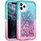 Shockproof Liquid Glitter Square Phone Case For iPhone 16 15 14 13 Pro Max