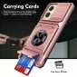 For Motorola Moto G Stylus 5G 2024 Case Card Holder Ring Stand Cover Rose Gold