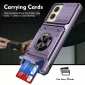 For Motorola Moto G Stylus 5G 2024 Case Card Holder Ring Stand Cover - Purple