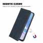 For Motorola Moto G 5G 2024 Case Magnetic Leather Wallet Card Slot Cover - Navy