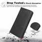 For Motorola Moto G 5G 2024 Case Magnetic Leather Wallet Card Slot Cover - Black