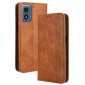 For Motorola Moto G 5G 2024 Case Magnetic Leather Wallet Card Slot Cover - Brown