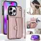 For iPhone 16 15 14 Plus Pro Max Case Card Holder Leather Wallet Cover